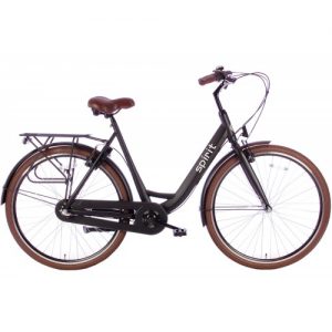 Spirit Bright Damesfiets 3 versnellingen Mat-zwart