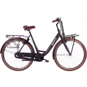 Spirit Bright Plus Damesfiets 3 versnellingen Mat-zwart