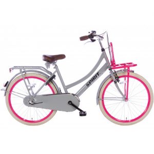 Spirit Cargo N3 Meisjesfiets Grijs-Roze 24 inch