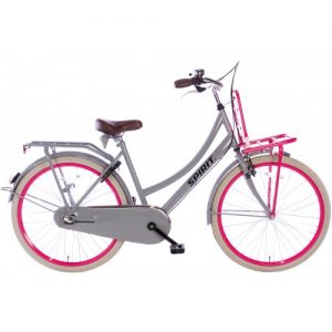 Spirit Cargo N3 Meisjesfiets Grijs-Roze 26 inch