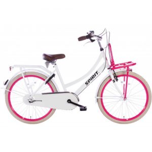 Spirit Cargo N3 Meisjesfiets Wit-Roze 24 inch