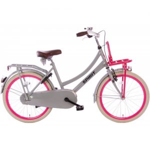 Spirit Cargo Grijs-Roze Meisjesfiets 22 inch