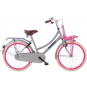 Spirit Cargo Meisjesfiets Grijs-Roze 24 inch