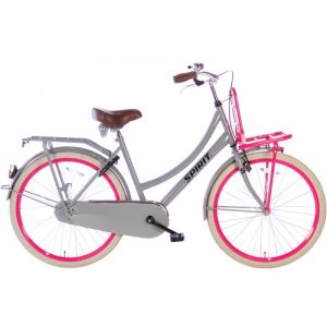 Spirit Cargo Meisjesfiets Grijs-Roze 26 inch