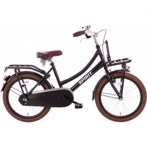 Spirit Cargo Mat-Zwart Meisjesfiets 20 inch