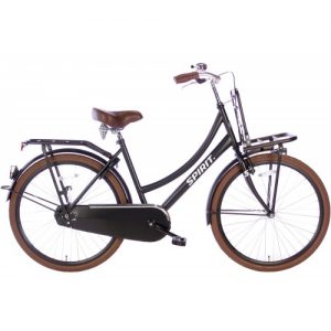 Spirit Cargo Meisjesfiets Mat-Zwart 26 inch