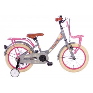 Spirit Daisy Meisjesfiets Grijs-Roze 16 Inch