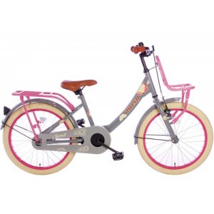 Spirit Daisy Meisjesfiets Grijs-Roze 22 Inch