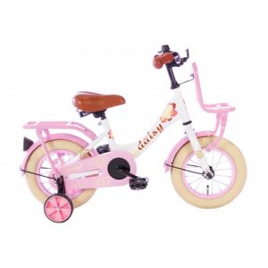 Spirit Daisy Meisjesfiets Wit-Roze 12 Inch