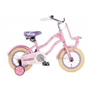 Spirit Flora Meisjesfiets Roze-Paars 12 inch