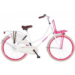 Spirit Omafiets Wit-Roze Meisjesfiets 26 Inch