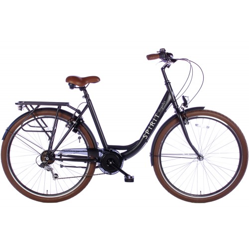 Spirit Regular Damesfiets 7-Speed Mat-Zwart