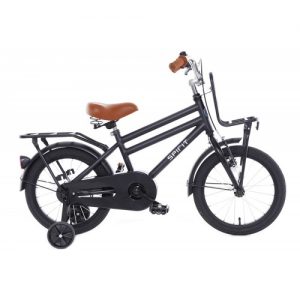 Spirit Urban Jongensfiets Mat-Zwart 16 inch